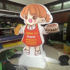 Rối Hơi vẫy tay quảng cáo nhà hàng Bánh Mì, Bánh Kem