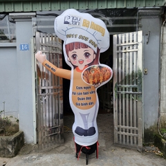 Rối Hơi Đầu Bếp vẫy tay quảng cáo Nhà Hàng