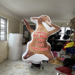 Rối Hơi Con Vịt vẫy tay quảng cáo cửa hàng Vịt Quay,Quán Ăn