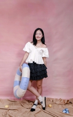 V4059 - V ngắn lưng thun tầng