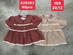 A29283 - A babydoll cổ sen phối ren