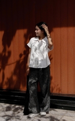 Q8698- Q sọc lưng thun kèm dây cột nơ