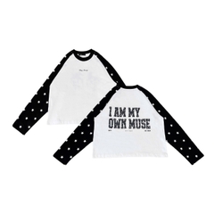 A29901- Áo thun raglan Tay Dài in Pretty