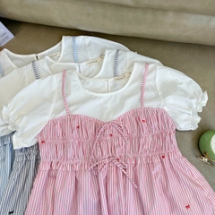 A28691 - A babydoll kiểu phối dún ngực