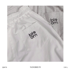 Q8676 - Q thun ống rộng túi xéo lai rut dây thêu Bloom