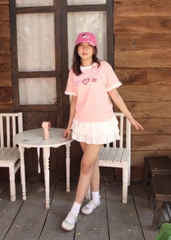 A29449 - A thun cổ tròn bèo tay in Cherry Dairy