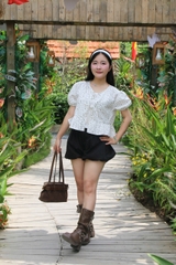 A29647-  babydoll buộc nơ trước kèm áo trong 1703