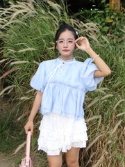 A28516 - A kiểu 2 tầng bèo phối ren&ruy băng