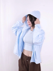 K3329- 	Áo khoác dù nẹp trước