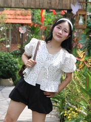 A29647-  babydoll buộc nơ trước kèm áo trong 1703