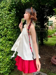 SE1960 - SE yếm phối ren váy bí