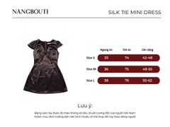D6290 - Đầm lụa dáng ngắn cổ V đính nơ