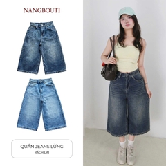 Q9896- 	Quần Jean lửng rách lai