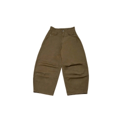 Q9901-	Quần khaki ống cong style cạp trễ