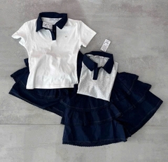 SE2085 - SE 2 món áo polo + váy ngắn tầng