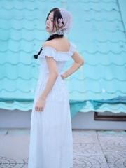 D6267- 	D maxi sọc bẹt vai bèo