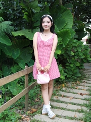 D6135 - D caro phối ren đính nơ