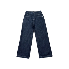 Q9835 - Quần culottes jeans túi bầu rã túi