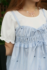 A28691 - A babydoll kiểu phối dún ngực