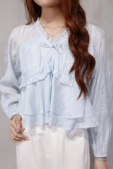 A29106 - A kiểu TD cổ V bèo 2 nơ