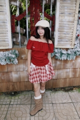 A29249 - A thun trễ vai thêu FLE..Muse