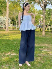 Q7982 - 	Q culottes J lưng thun nhấn li trước