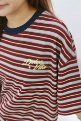A29781- Áo thun boxy sọc thêu Dolce