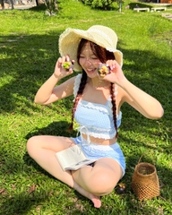 SE2136- SE áo 2 dây phối ren kèm short ngắn