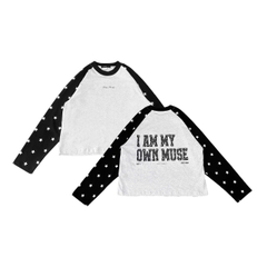 A29901- Áo thun raglan Tay Dài in Pretty