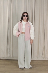 Q9787- 	Q linen nữ ống rộng lưng thun