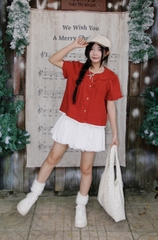 V4000 - V bí ngắn đính 2 dây nơ