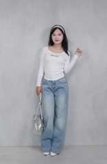 A29447 - A thun gân TD lai bầu thêu Bloom