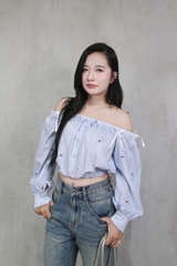 A28054 - A kiểu dún bèo đính nơ