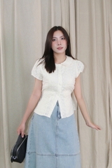 A29635 - A kiểu cổ sen dây buộc eo