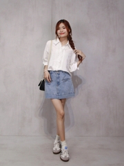 A29188 - A smi xếp li phối bèo ngực