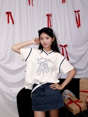 A29152 - A thun phối bo dệt sọc in nơ For we