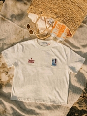 A29699 - A thun boxy rộng in thêu Beach