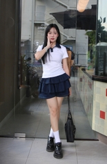 SE2085 - SE 2 món áo polo + váy ngắn tầng