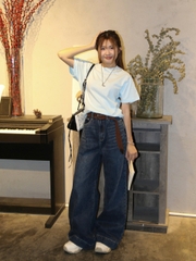 Q8674-Q J culottes lai to 2 túi thường