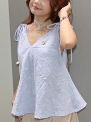 A29810 - Áo cổ V dây xoắn rã giữa