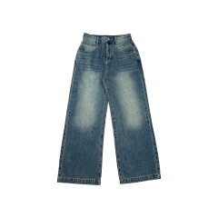 Q9835 - Quần culottes jeans túi bầu rã túi