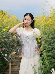 A28691 - A babydoll kiểu phối dún ngực