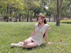 D6290 - Đầm lụa dáng ngắn cổ V đính nơ