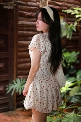 D6287 - Đầm bí phối nhiều nơ buộc eo