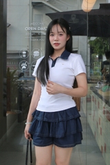 SE2085 - SE 2 món áo polo + váy ngắn tầng