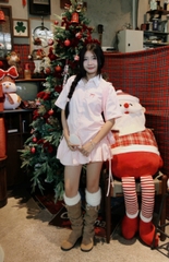 SE1974 - SE kiểu dún eo buộc nơ kèm váy bí