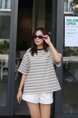 A29781- Áo thun boxy sọc thêu Dolce