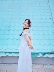 D6267- 	D maxi sọc bẹt vai bèo