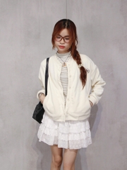 V3996 - V ngắn tầng xô thêu đính nơ