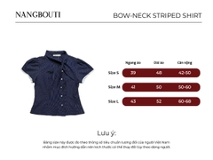 A29957 - Áo sơ mi kiểu form gọn cổ buộc dây thêu Nangbouti